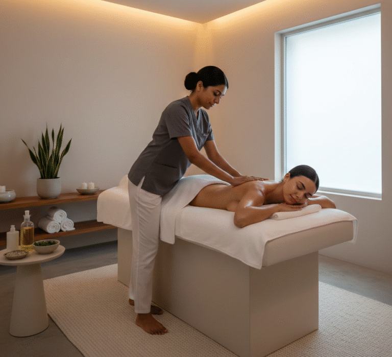 Professional massage therapy at the best spa in Delhi in a clean and hygienic environment
